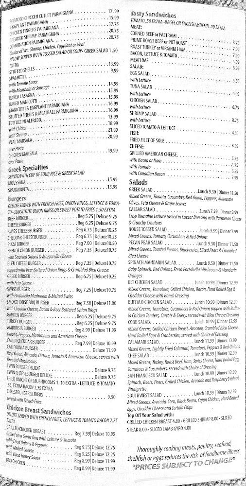 Ambrosia Diner Menu image 4